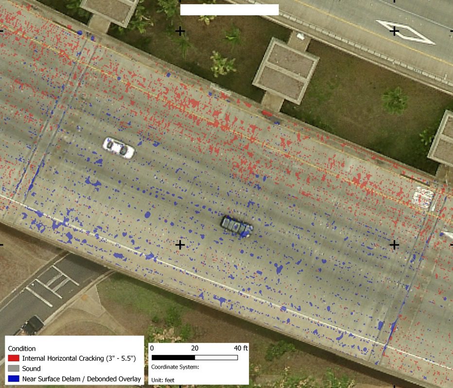 Bridge Deck Scanning, Impact Echo IE, Olson Engineering