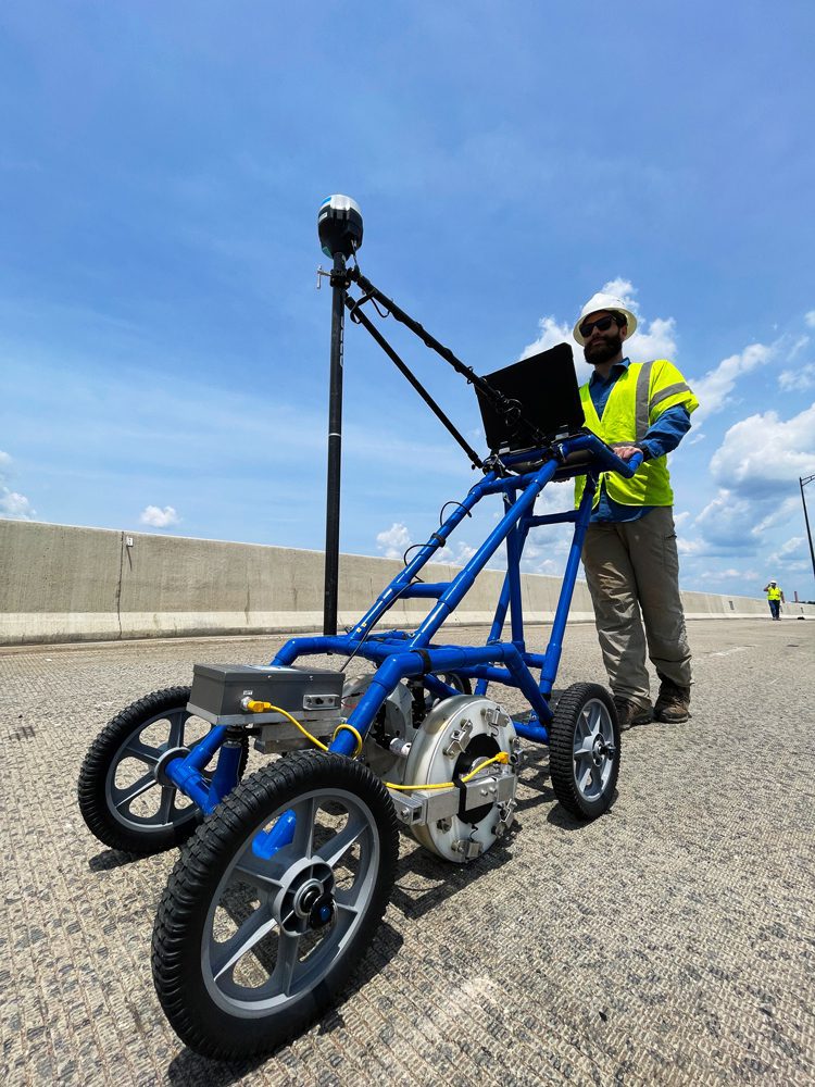 Bridge Deck Scanning, Impact Echo IE, Olson Engineering